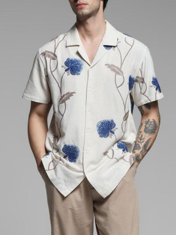 90 Day The Last Resort Blue Floral Shirt WorthVee