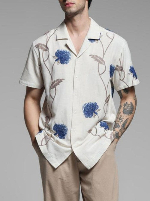 90 Day The Last Resort Blue Floral Shirt WorthVee
