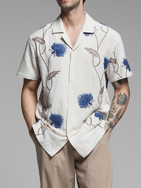 90 Day The Last Resort S3 White Floral Shirt WorthVee